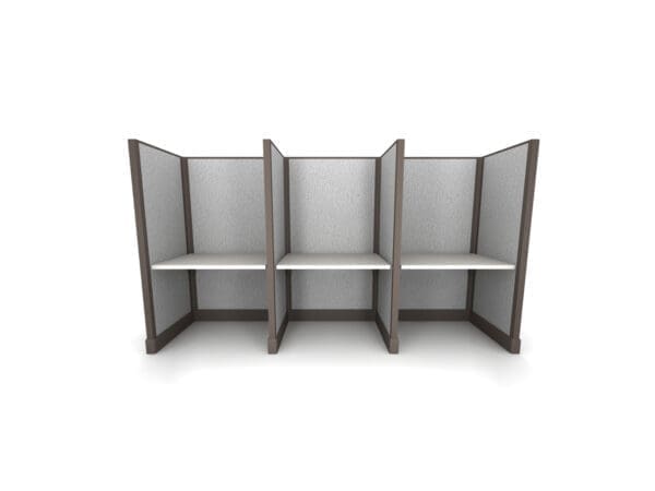 3 pack inline call stations available in 36w Straight call center cubicles for central Florida delivery and installation by KUL office furniture Orlando Florida