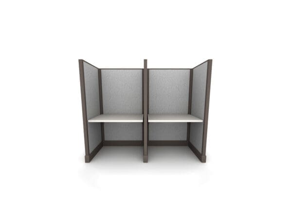 2 pack inline call stations available in 48w Straight call center cubicles for central Florida delivery and installation by KUL office furniture Orlando Florida
