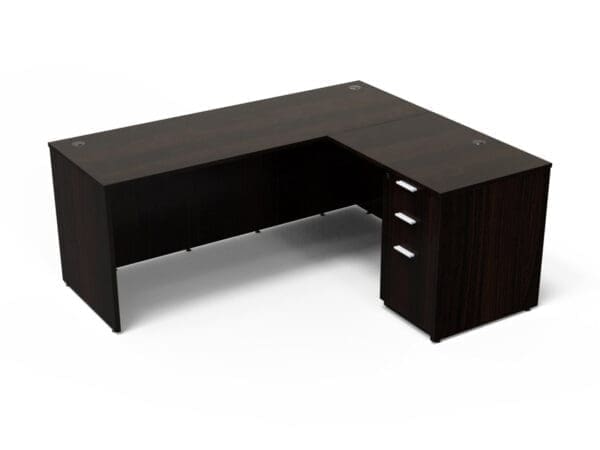 KUL 60X72 l-desk w/ 1 bbf ped (esp)